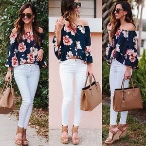 Off the Shoulder Floral Top